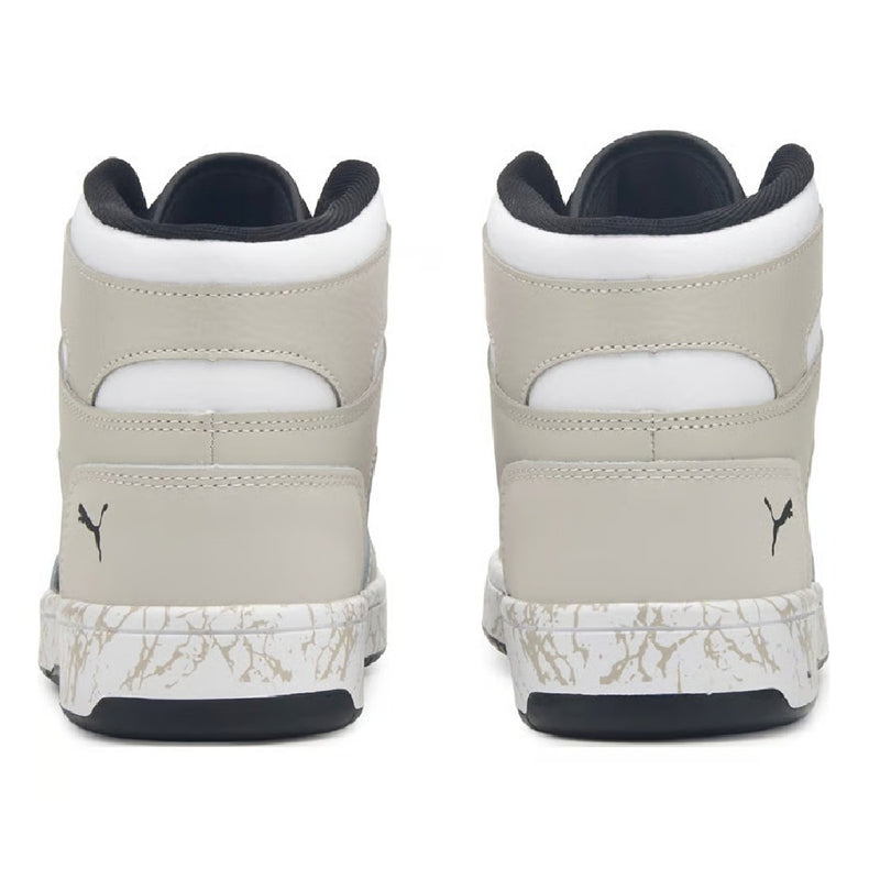 Men's Puma Rebound Layup Atypical Wide Puma White-Black-Gray Violet (405951 01)
