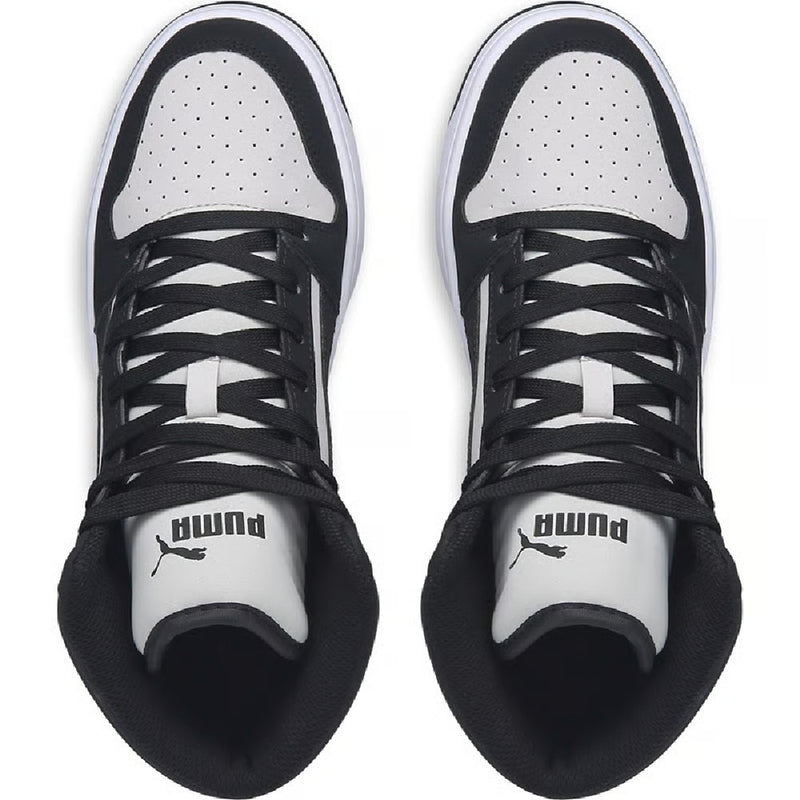 Men's Puma Rebound Layup Nubuck Cool Light Grey-Black-White (381277 07)