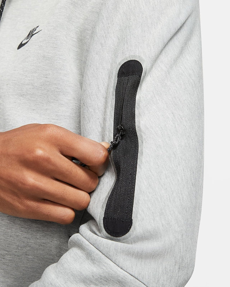 Men's Sportswear Heather Gray/Black Tech Fleece Pullover Hoodie