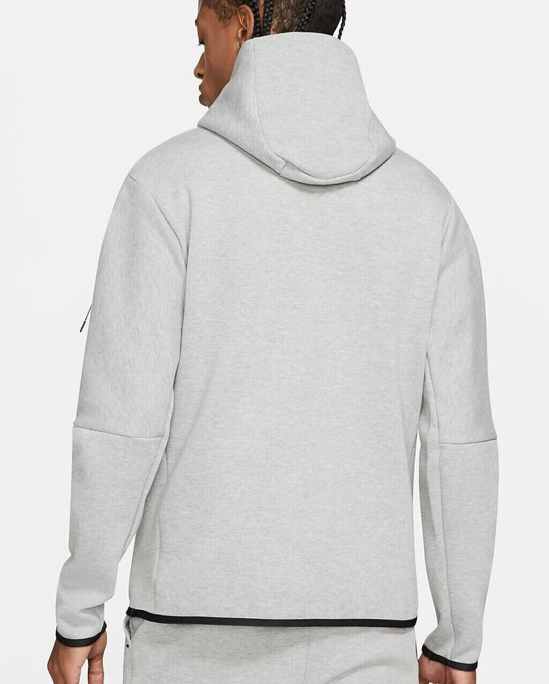 Men's Sportswear Heather Gray/Black Tech Fleece Pullover Hoodie