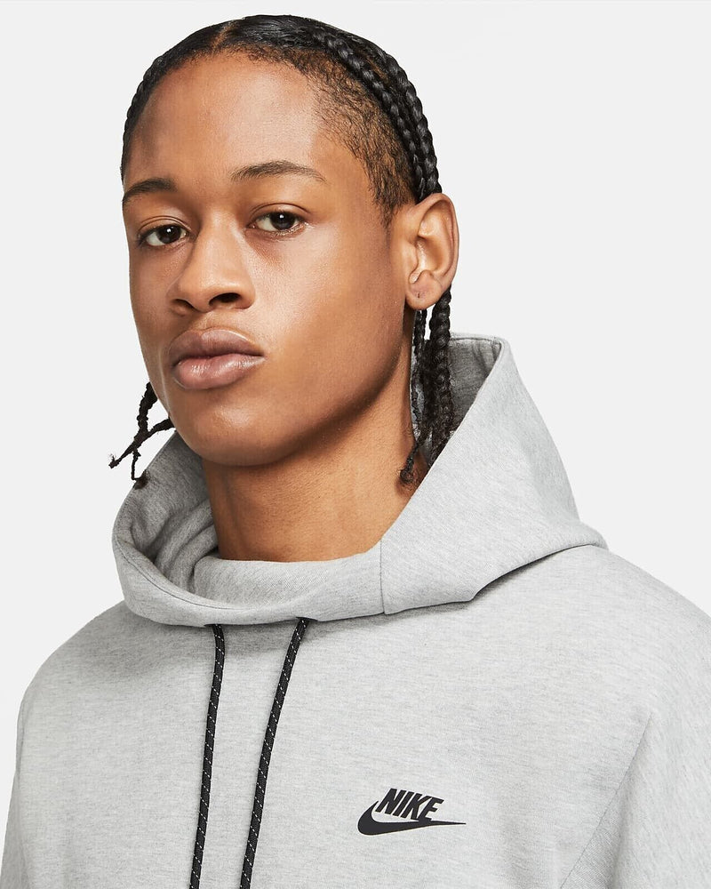 Men's Sportswear Heather Gray/Black Tech Fleece Pullover Hoodie