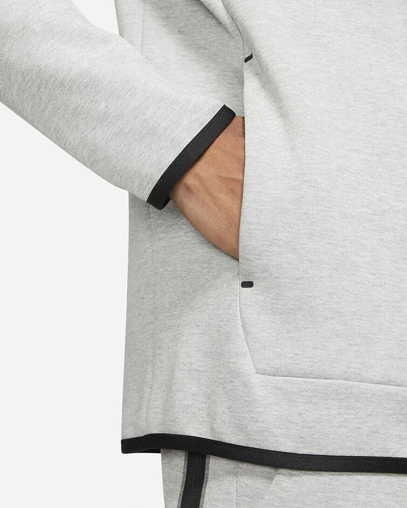 Men's Sportswear Heather Gray/Black Tech Fleece Pullover Hoodie