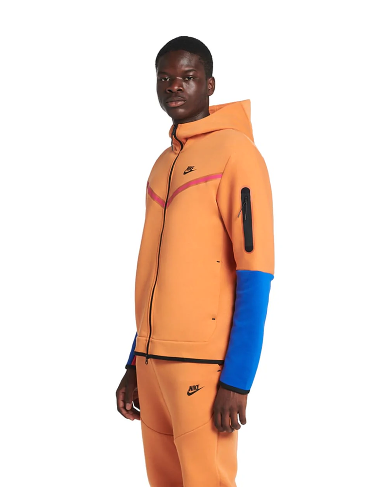 Men's Sportswear Hot Curry/Pnk/Blu/Blck Tech Fleece Full-Zip Hoodie
