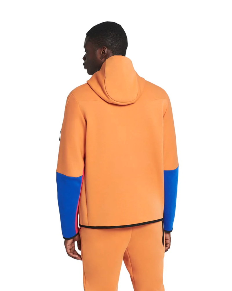 Men's Sportswear Hot Curry/Pnk/Blu/Blck Tech Fleece Full-Zip Hoodie