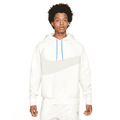 Men's White/Gray Sportswear Swoosh Tech Fleece Pullover Hoodie