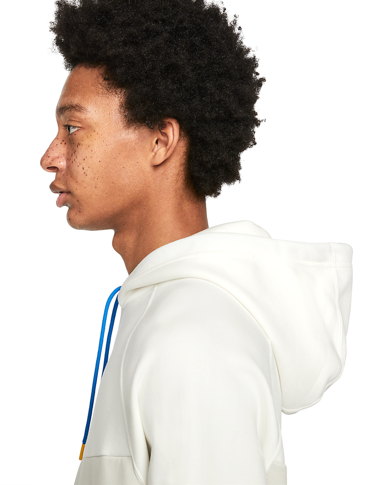 Men's White/Gray Sportswear Swoosh Tech Fleece Pullover Hoodie