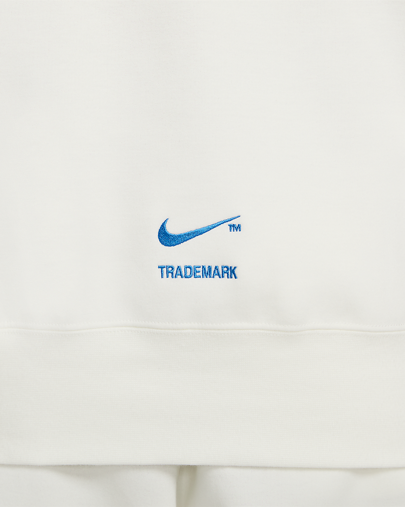 Men's White/Gray Sportswear Swoosh Tech Fleece Pullover Hoodie
