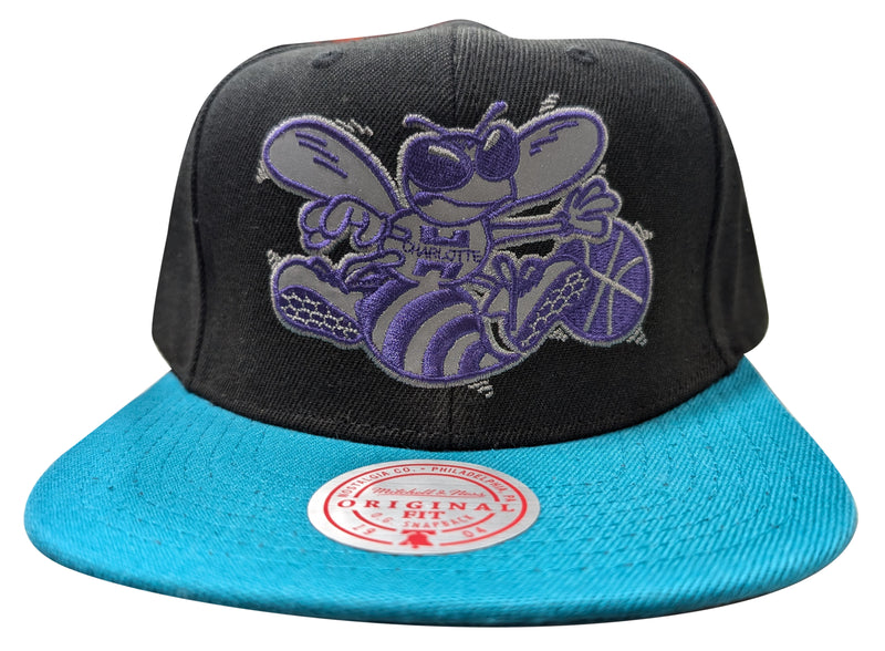 Mitchell & Ness Bk/Tl NBA HWC Charlotte Hornets Team Reflective Snapback - OSFA