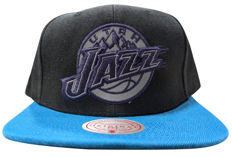 Mitchell & Ness Black/Blue NBA HWC Utah Jazz Team Reflective Snapback - OSFA