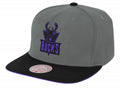 Mitchell & Ness Grey/Black NBA Milwaukee Bucks Neon Lights HWC Snapback - OSFA
