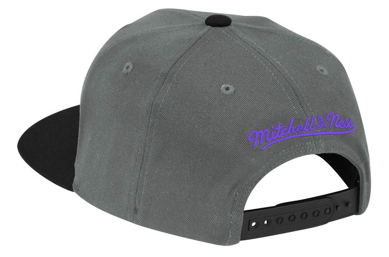 Mitchell & Ness Grey/Black NBA Milwaukee Bucks Neon Lights HWC Snapback - OSFA