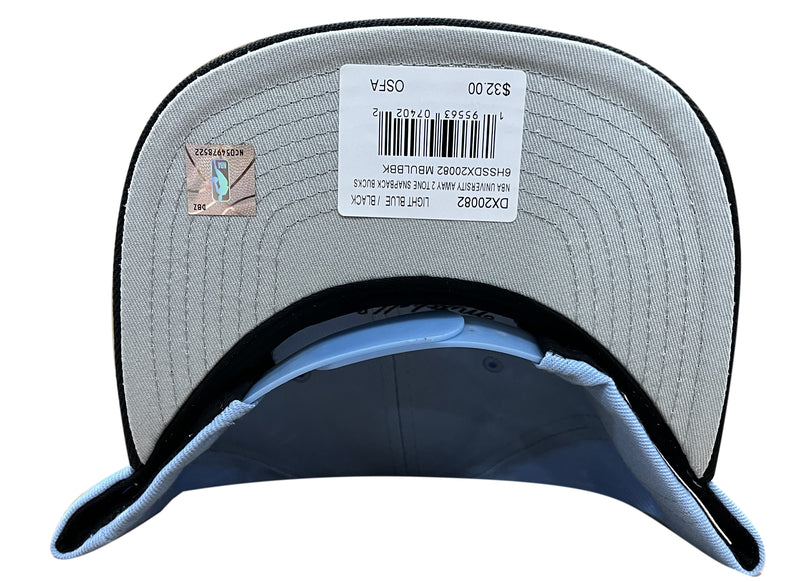 Mitchell & Ness Light Bl/Bk NBA Milwaukee Bucks Uni Away 2 Tone Snapback - OSFA