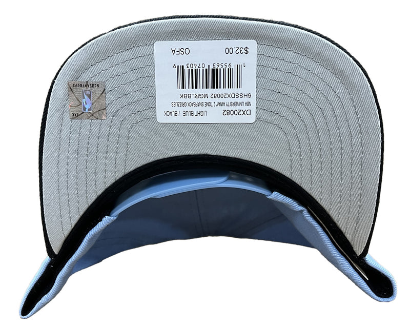 Mitchell & Ness Lt Bl/Blk NBA Memphis Grizzlies Uni Away 2 Tone Snapback - OSFA