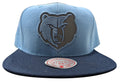 Mitchell & Ness Lt Bl/Nvy NBA Memphis Grizzlies Team Reflective Snapback - OSFA