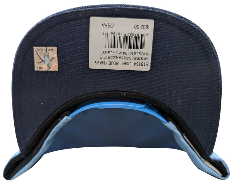 Mitchell & Ness Lt Bl/Nvy NBA Memphis Grizzlies Team Reflective Snapback - OSFA