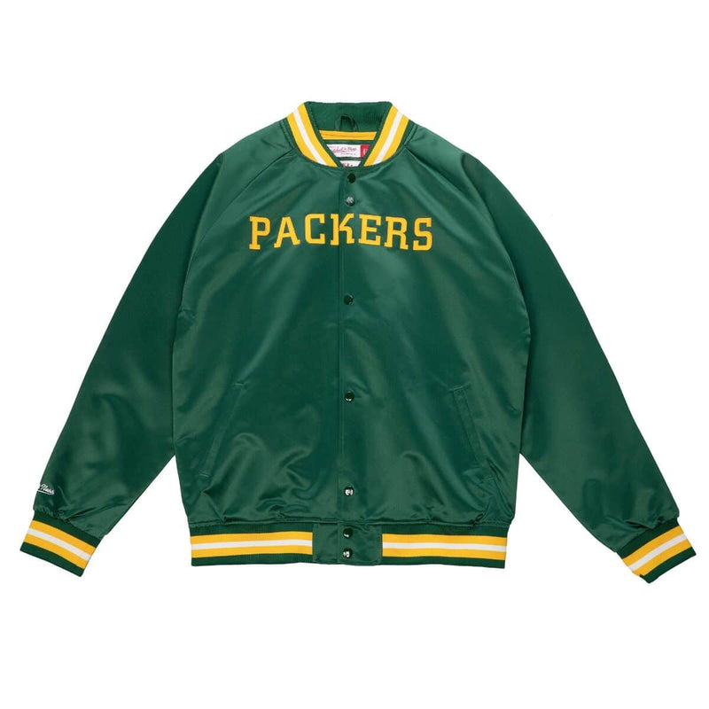Mitchell & Ness NFL Green Bay Packers Green Lightweight Satin Jacket