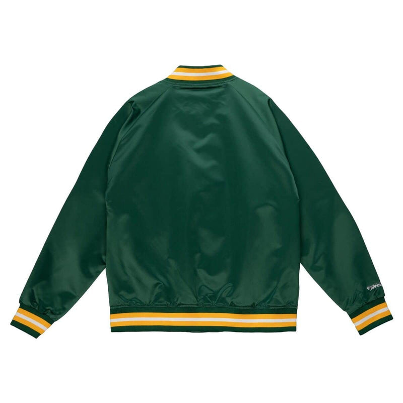 Mitchell & Ness NFL Green Bay Packers Green Lightweight Satin Jacket