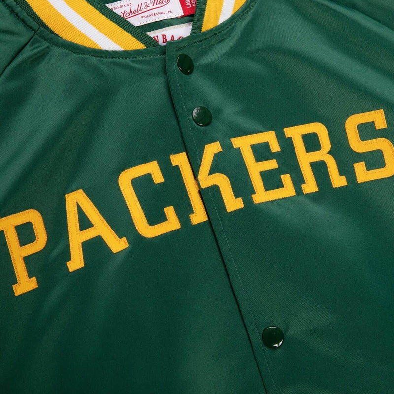 Mitchell & Ness NFL Green Bay Packers Green Lightweight Satin Jacket