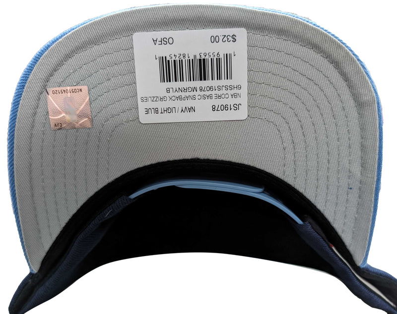 Mitchell & Ness Nvy/Lght Blue NBA Memphis Grizzlies Core Basic Snapback - OSFA
