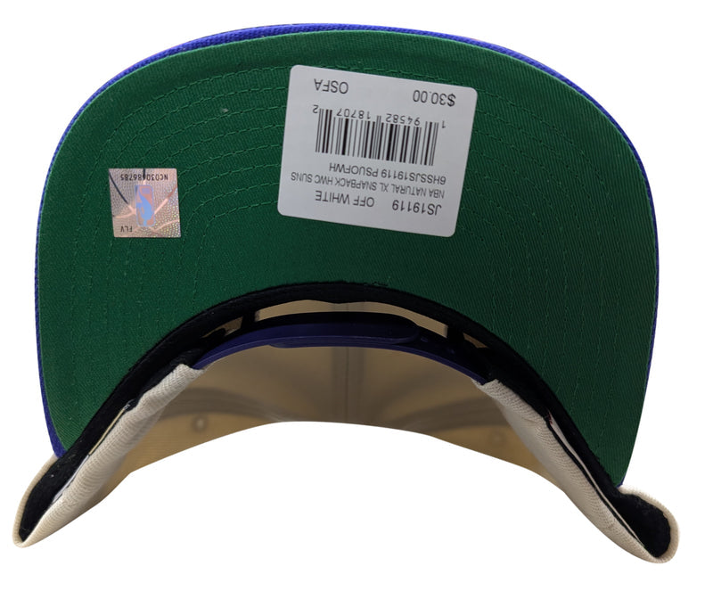 Mitchell & Ness Off Wht/Purple NBA Phoenix Suns Natural XL HWC Snapback - OSFA