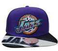Mitchell & Ness Purple/Black NBA Utah Jazz Slash Century Snapback - OSFA
