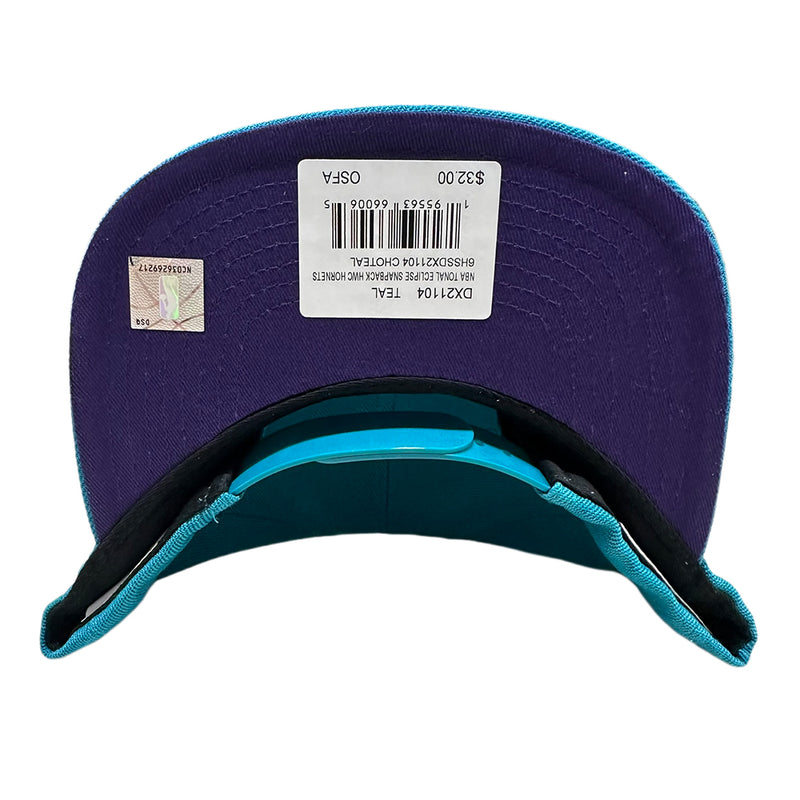 Mitchell & Ness Teal NBA Charlotte Hornets Tonal Eclipse Snapback HWC - OSFA