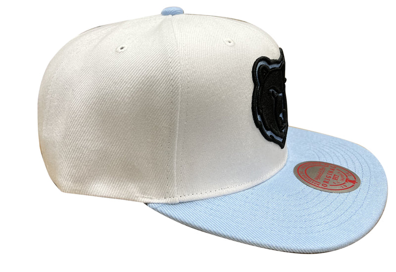 Mitchell & Ness Wt/Lt Blu NBA Memphis Grizzlies Uni Home 2 Tone Snapback - OSFA