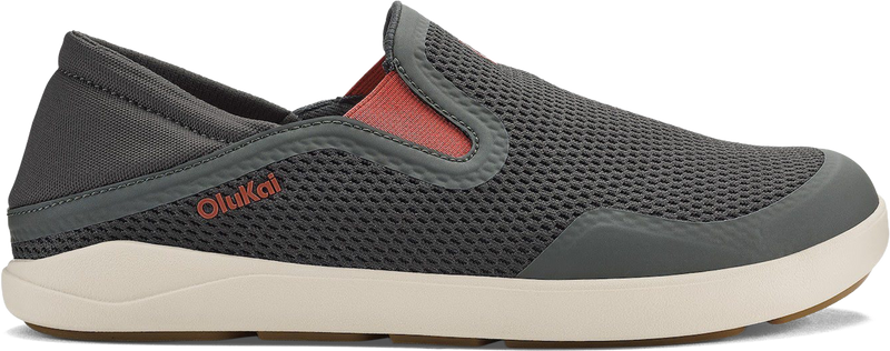 Quarter turn view Men's OluKai Footwear style name Moku Slip-On in color Island Salt/ Koi. Sku: 10578-4EKZ
