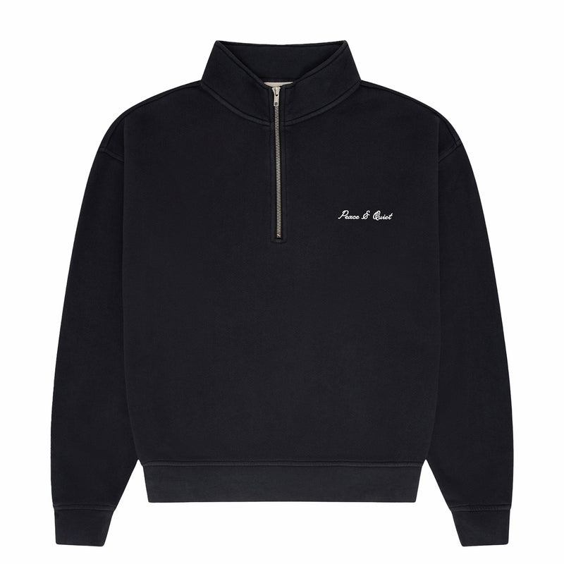 Museum of Peace & Quiet Signature Quarter Zip (Black) - August Shop