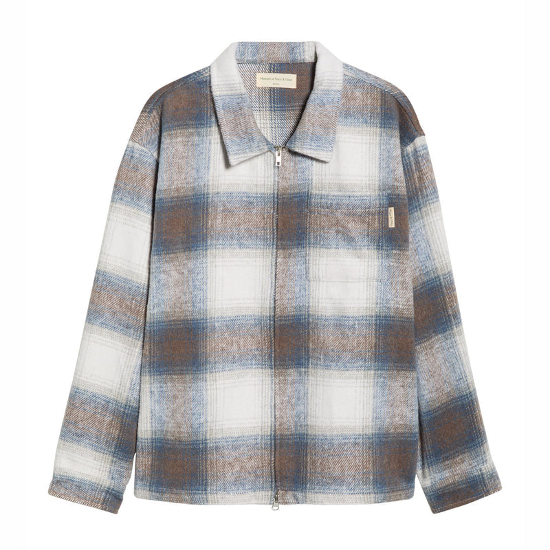 Museum Of Peace & Quiet Wordmark Zip Shirt (Slate) - August Shop