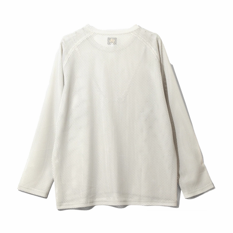Needles L/S U-Neck Tee - Geometric Raschel Lace (Grey) - August Shop