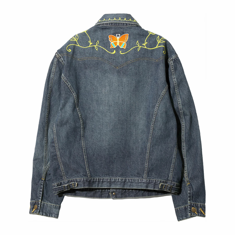 Needles Papillon Emb. Jean Jacket - 12oz Denim (Indigo) - August Shop