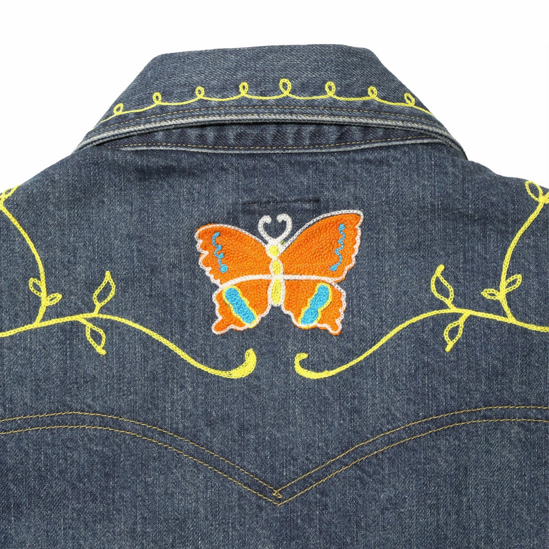Needles Papillon Emb. Jean Jacket - 12oz Denim (Indigo) - August Shop