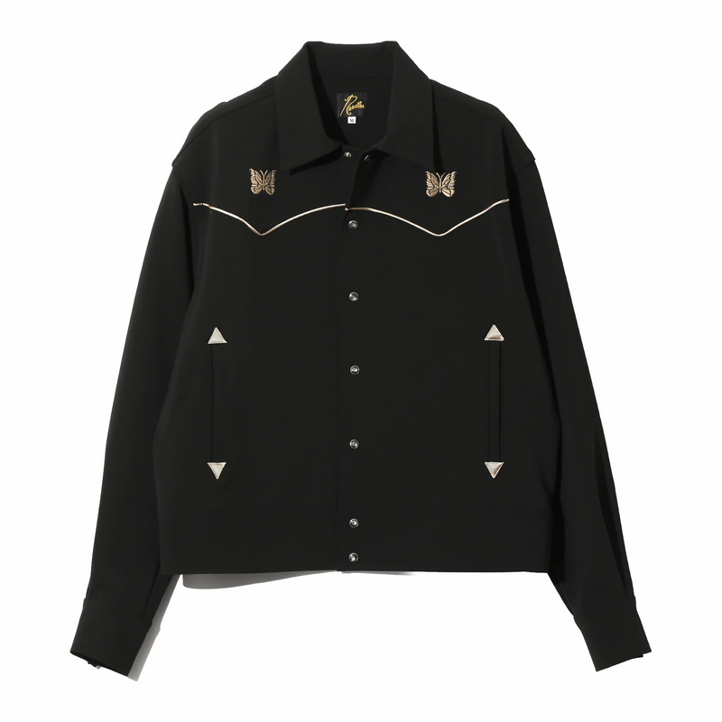 Needles Piping Cowboy Jacket - Poly Double Cloth (Black/Gold) - August Shop