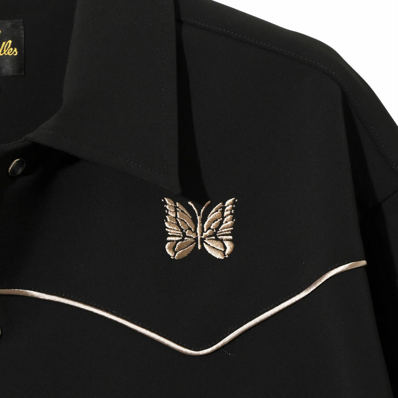 Needles Piping Cowboy Jacket - Poly Double Cloth (Black/Gold) - August Shop