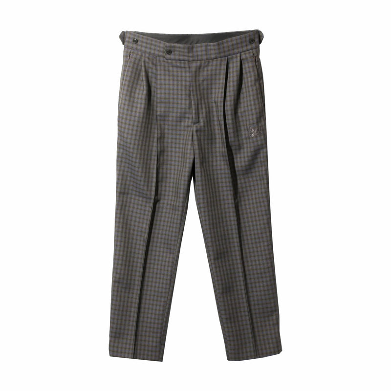 Needles W.U. Poly Tucked Side Tab Trouser (Glen Plaid) - August Shop
