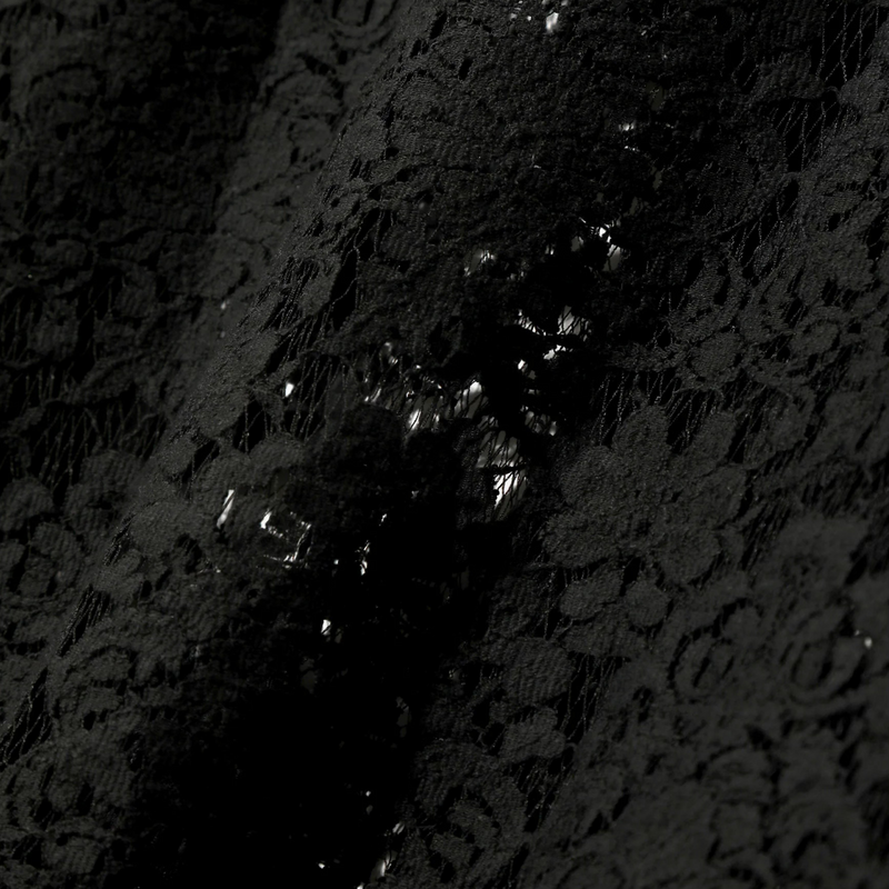 Needles Widespread Collar Shirt - Raschel Lace (Black) - August Shop