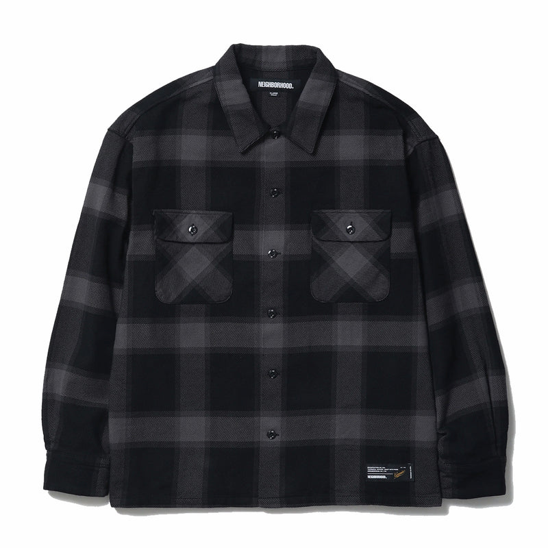 Neighborhood Buffalo Check Shirt LS (Grey) - August Shop