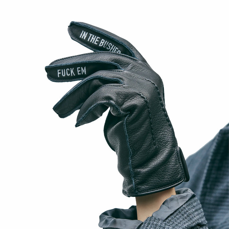 Neighborhood Leather EMB Gloves (Black) - August Shop