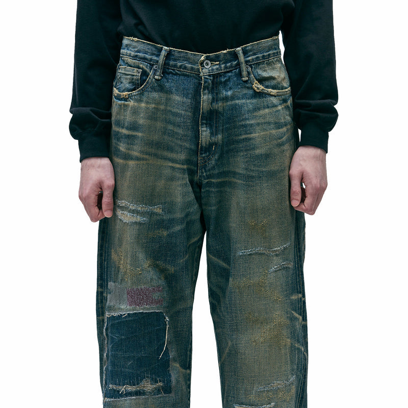 Neighborhood Savage Denim DP Wide Pants (Indigo) - August Shop