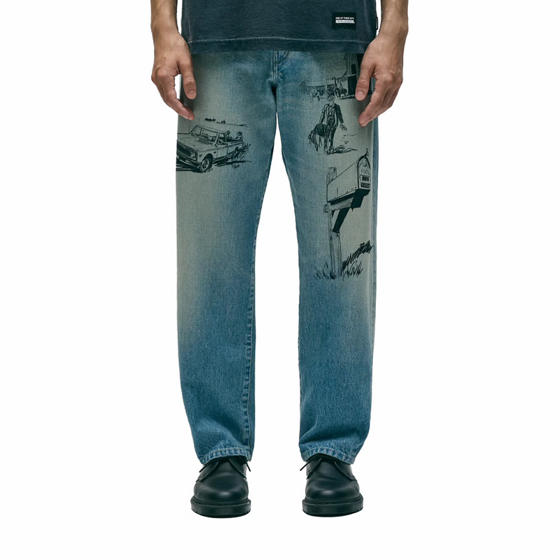 Neighborhood x OOTD . Washed DP Basic Denim Pants (Indigo) - August Shop