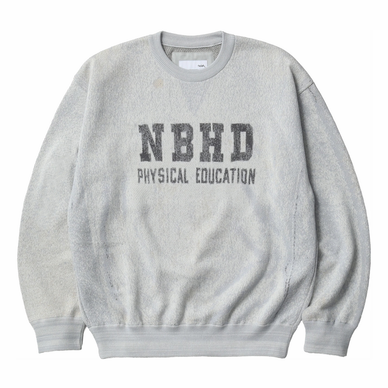 Neighborhood x TOLQ . Sweatshirt Pattern Sweater (Grey) - August Shop