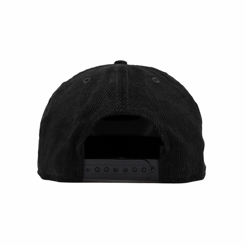 New Era x August - Atlanta Braves Corduroy 5 Panel Snapback Cap (Black/Merit Gold) - August Shop