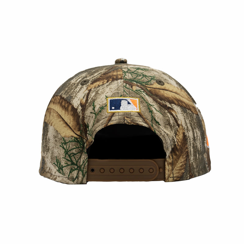 New Era x August - Milwaukee Brewers 5 Panel Snapback Cap (Real Tree Camo/Neon Orange) - August Shop