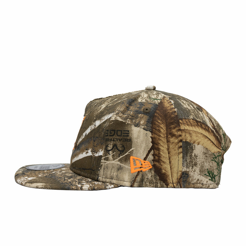 New Era x August - Milwaukee Brewers 5 Panel Snapback Cap (Real Tree Camo/Neon Orange) - August Shop