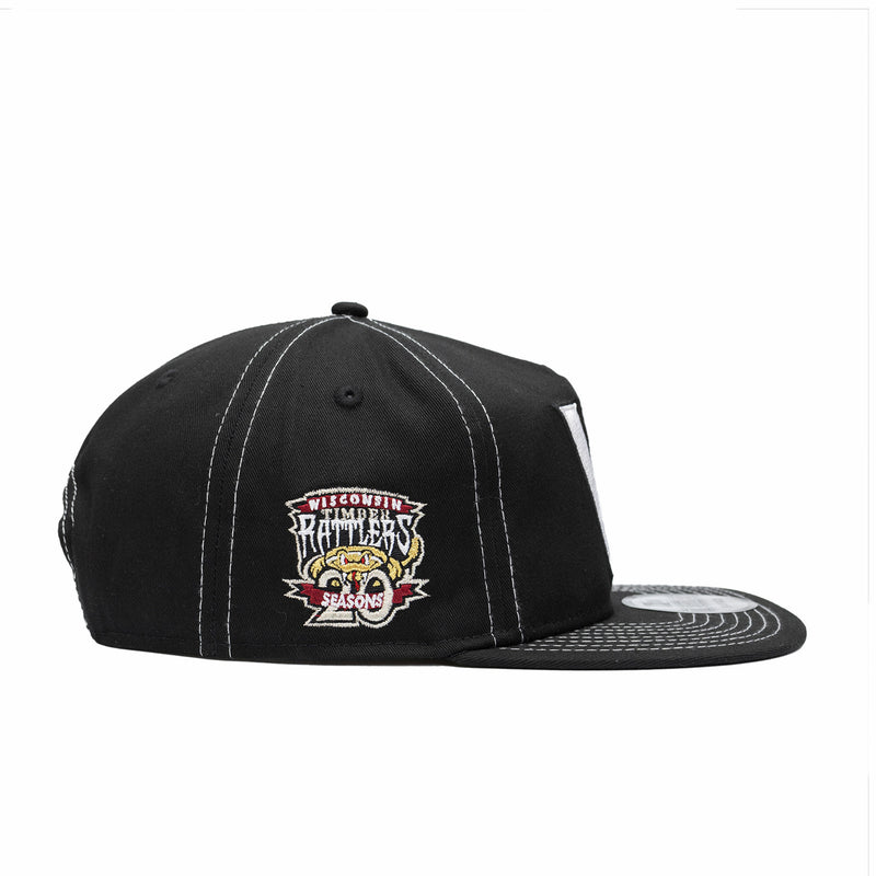 New Era x August - Wisconsin Timber Rattlers 5 Panel Snapback Cap (Black/White) - August Shop