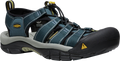 Quarter turn view Men's KEEN Footwear style name Newport H2 Wide in color Navy/ Gray. Sku: 1030994