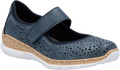 Quarter turn view Women's Rieker Footwear style name Nikita 99 in color Royal/ Navy. Sku: N4299-14