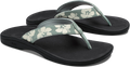 Quarter turn view Women's OluKai Footwear style name Ohana in color Silver Pine/ Pua. Sku: 20110-SPZA