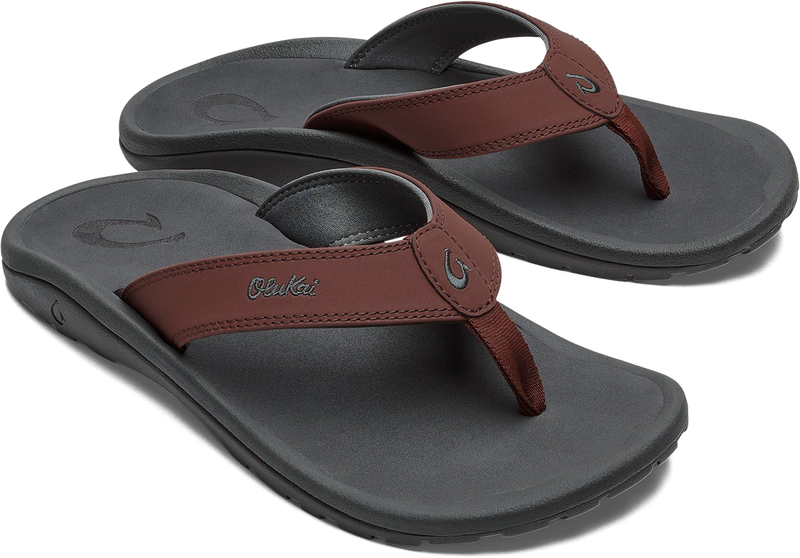 Quarter turn view Men's OluKai Footwear style name Ohana in color Canoe/ Rock. Sku: 10110-12RK
